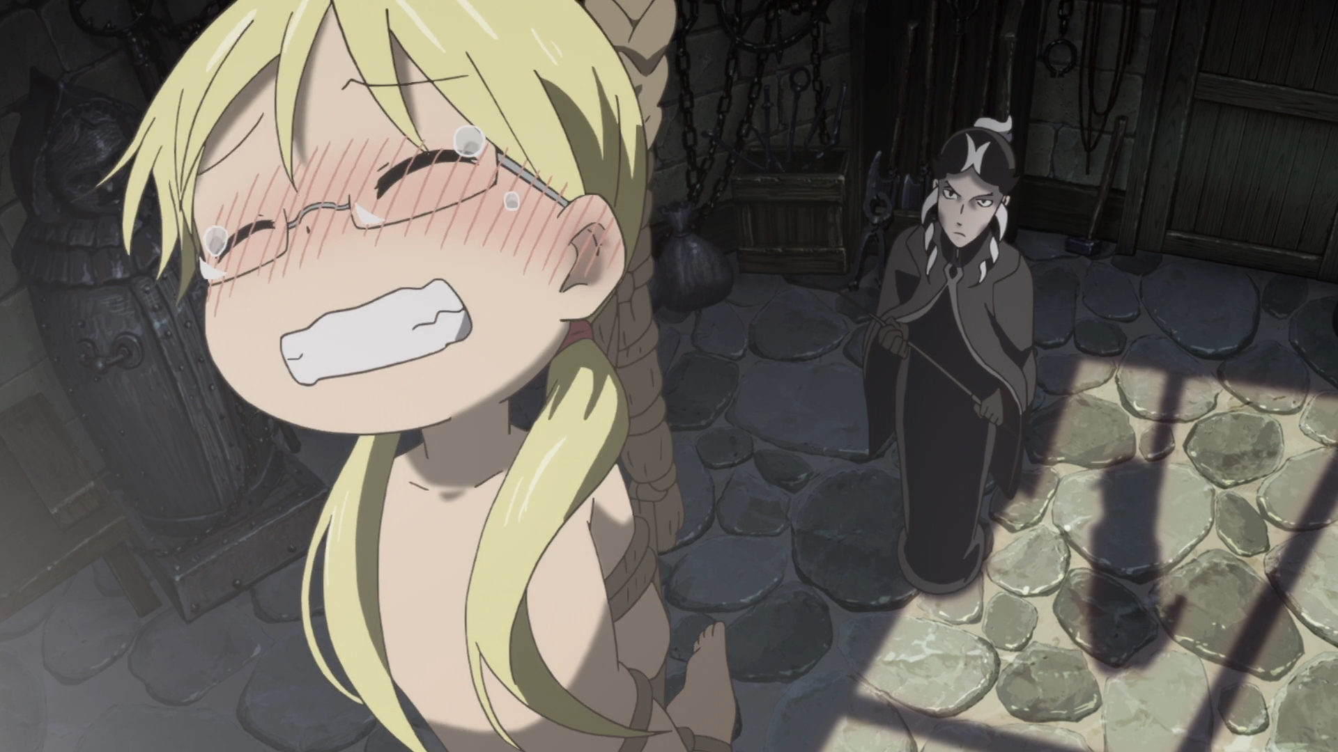 Made In Abyss Riko Strung Up Naked Clouded Anime