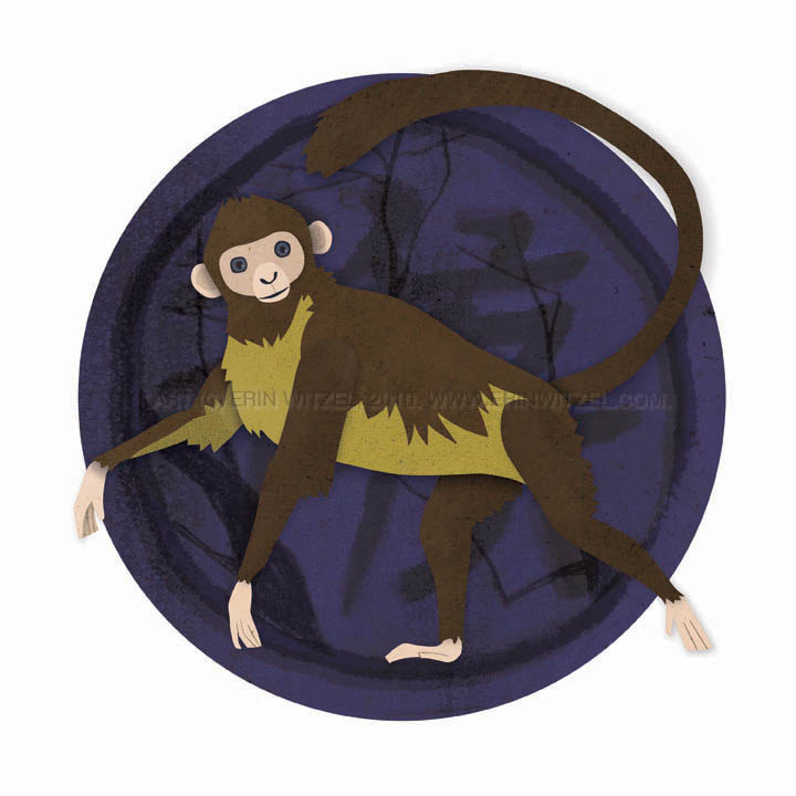 Chinese Zodiac Monkey By Erinwitzel