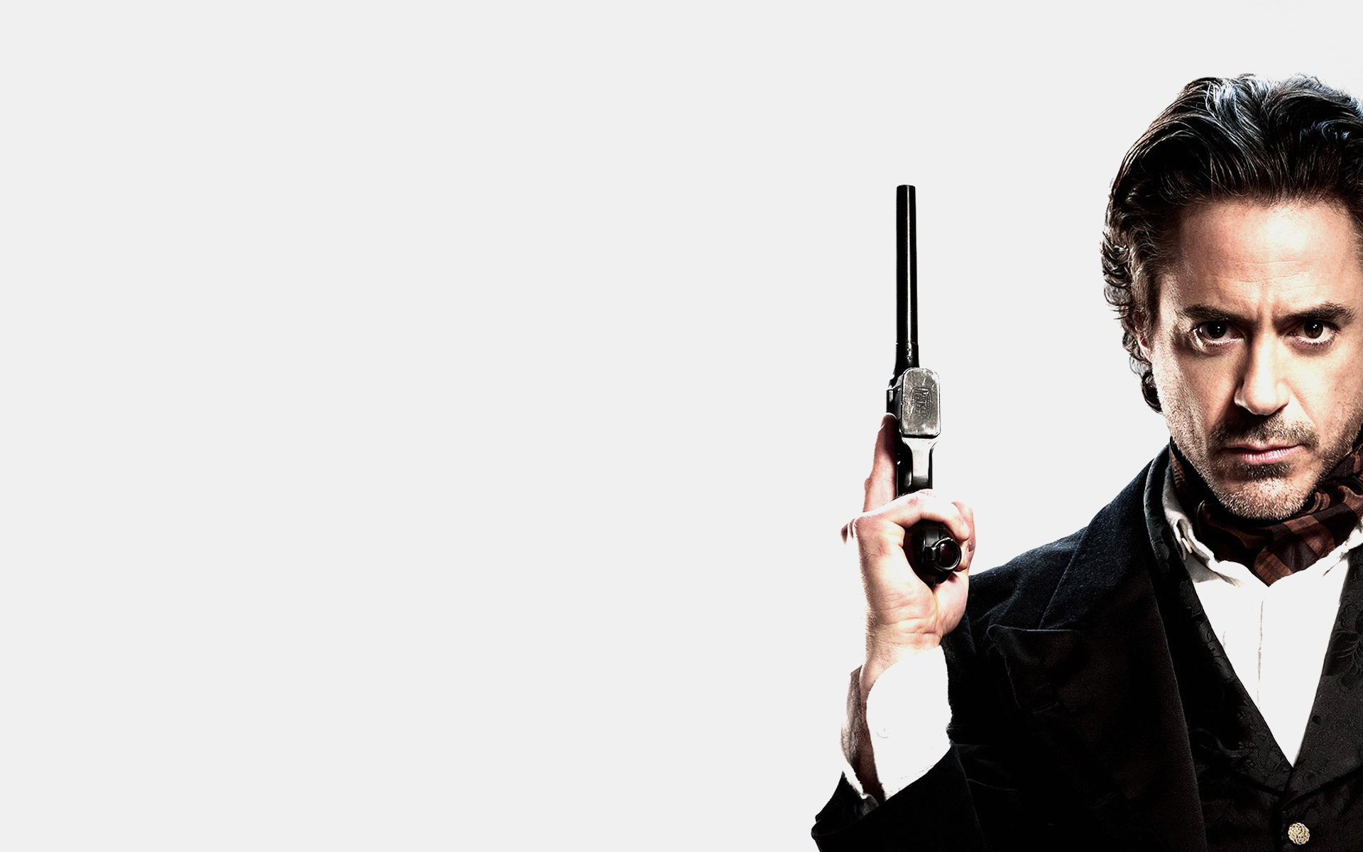 Wallpaper Sherlock Holmes Robert Downey Jr A Gun