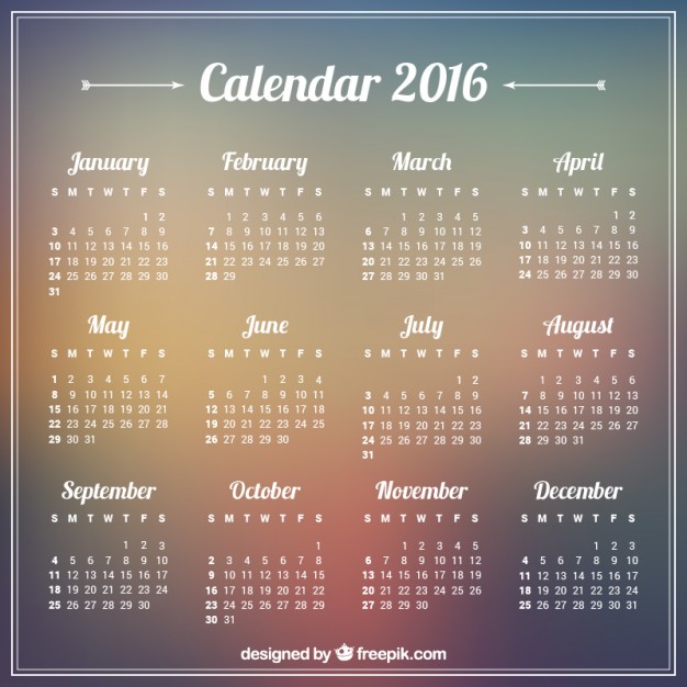 Calendar On Blurry Background Vector