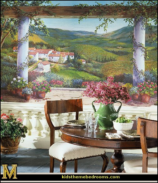 Italian Villa Wallpaper Mural Tuscany