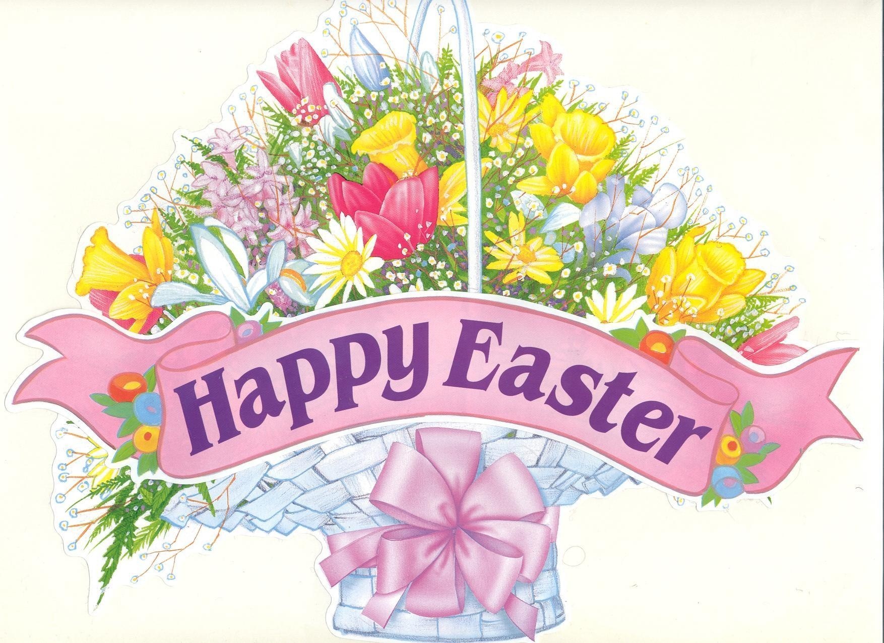 Happy Easter Flower Poat HD Wallpaper