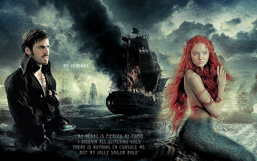 Captain Hook Wallpaper And Ariel By