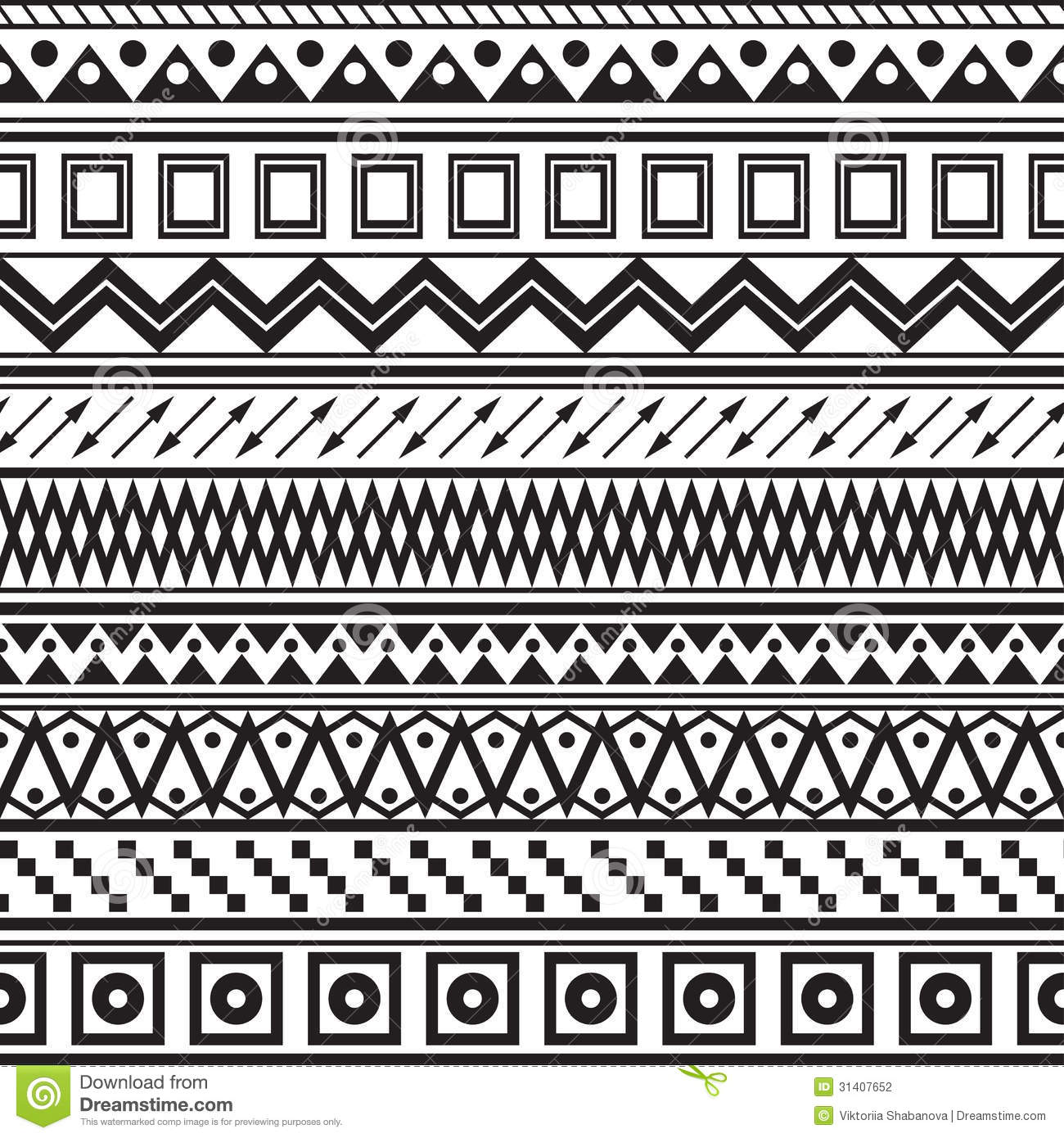 Geometric Black White And Tribal Print Wallpaper