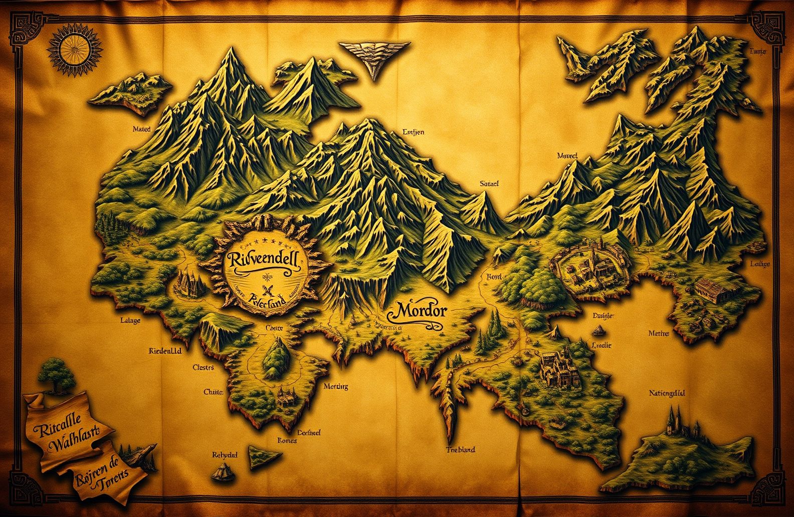 Map Of Middle Earth Wallpaper