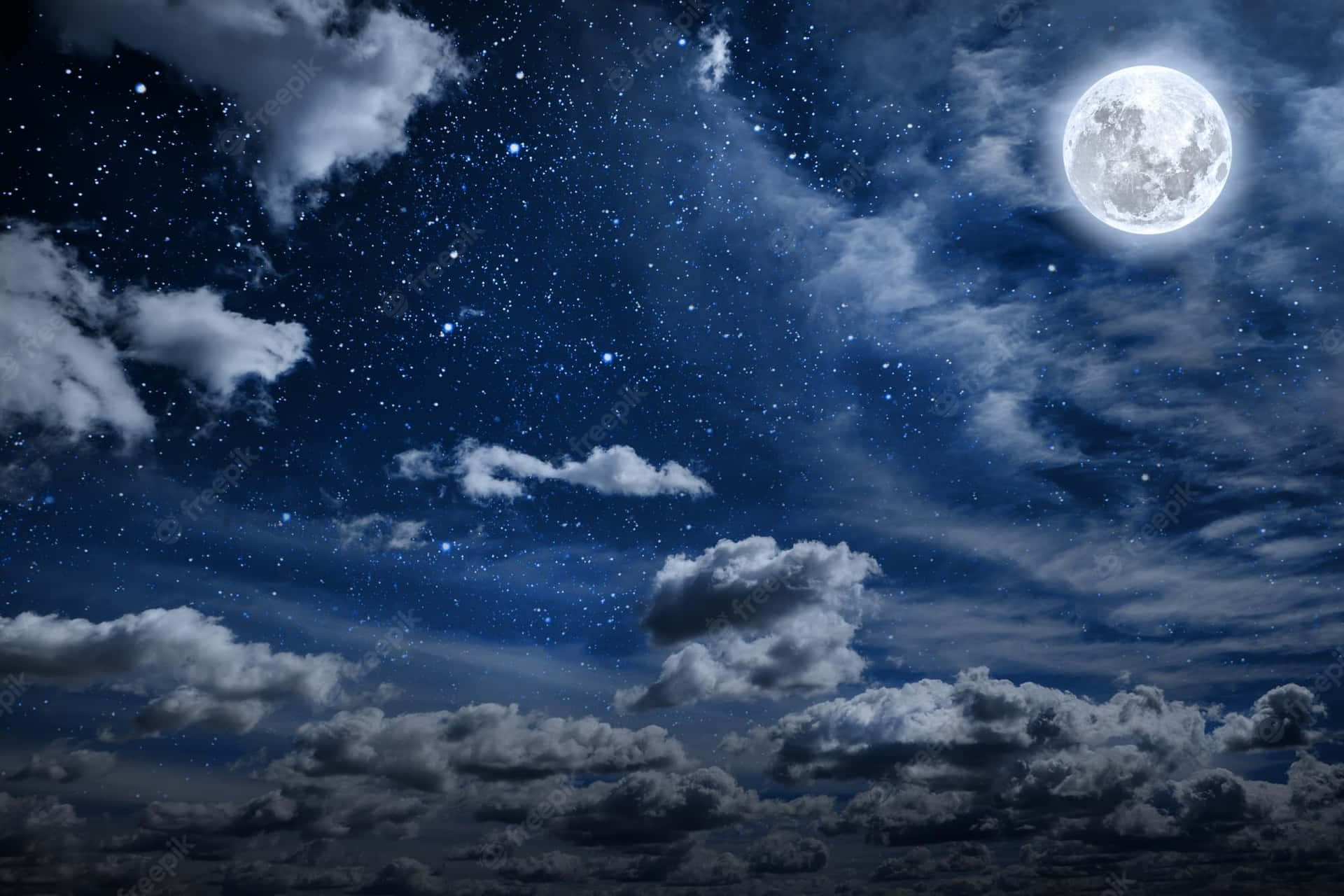 Night Sky Moon Wallpaper