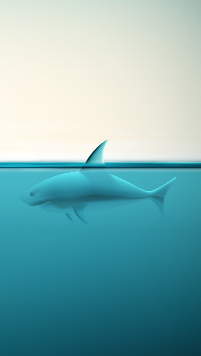 Abstract Ocean Shark iPhone 5s Wallpaper