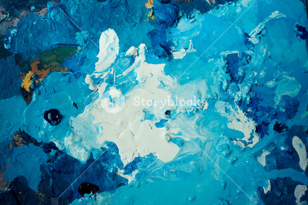 Abstract Blue Background Of Palette Painter Royalty Stock