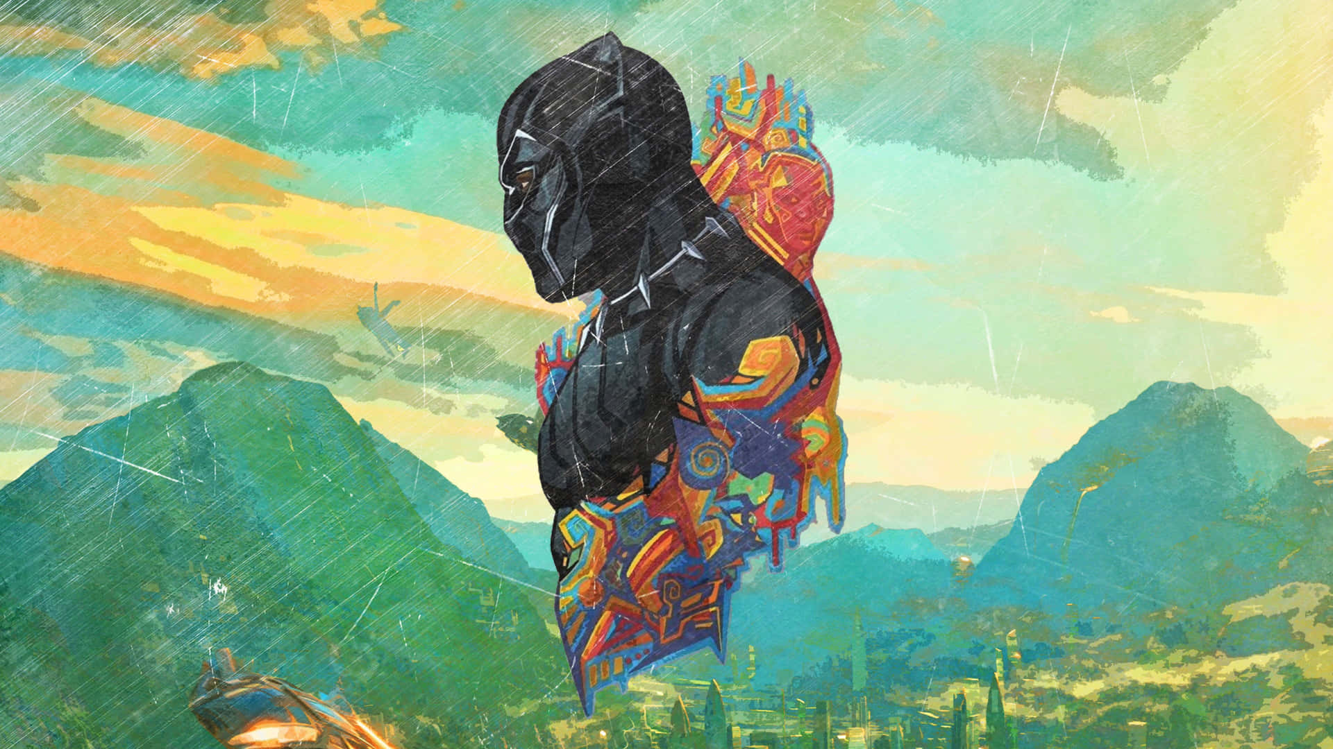 A Cute Black Panther Ready To Pounce Wallpaper