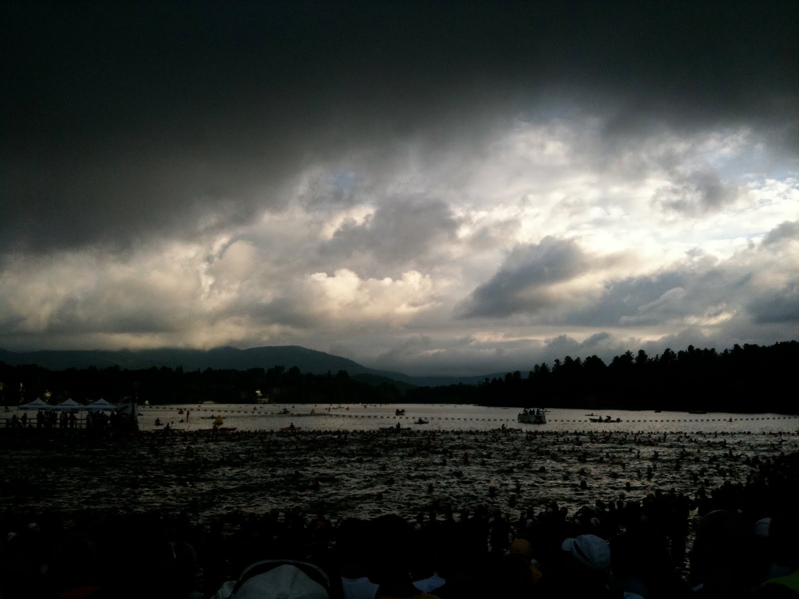 Ominous Clouds Before The Swim Start It Would Later End Up Raining