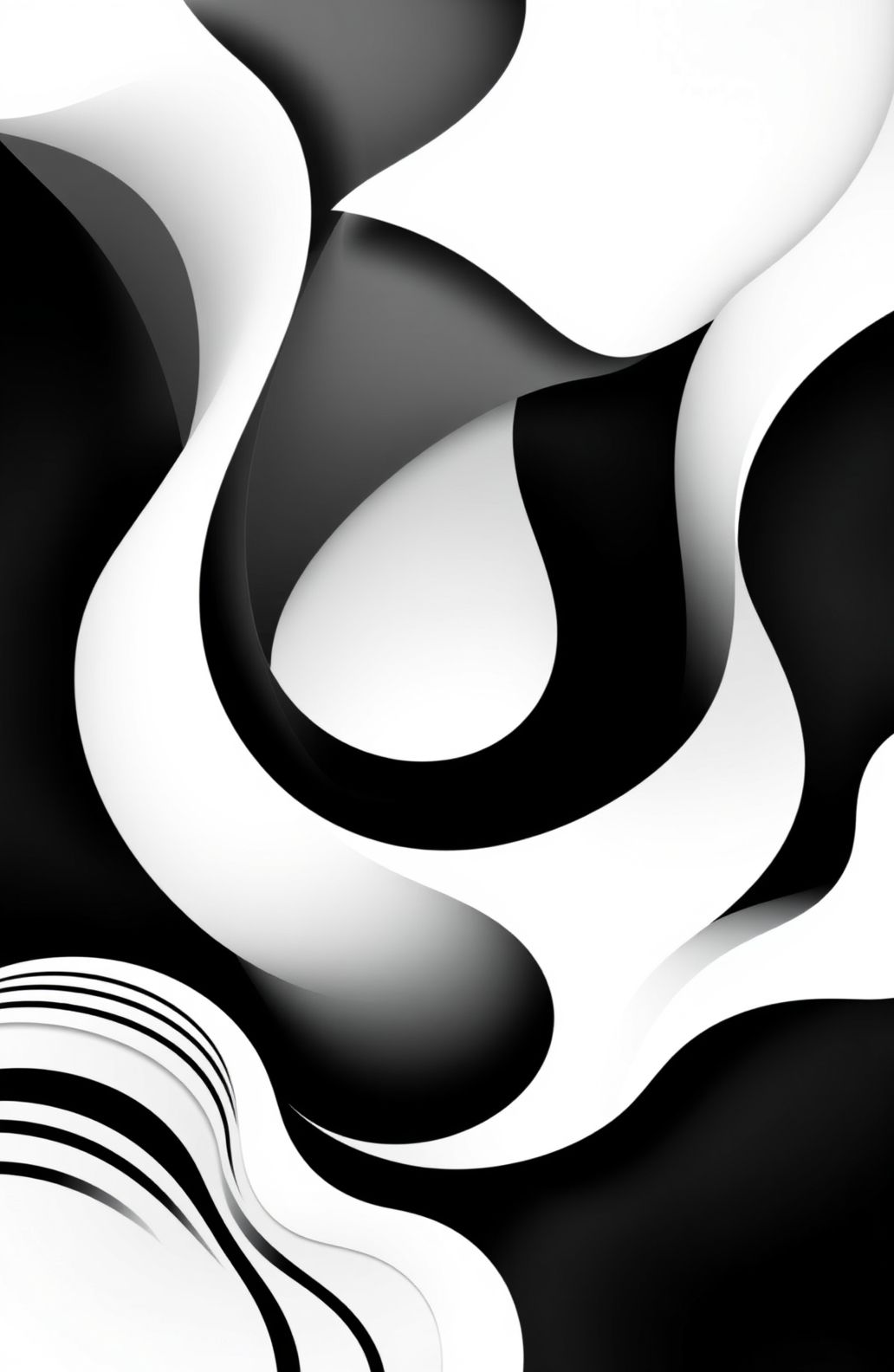 Black And White Abstract Wallpaper