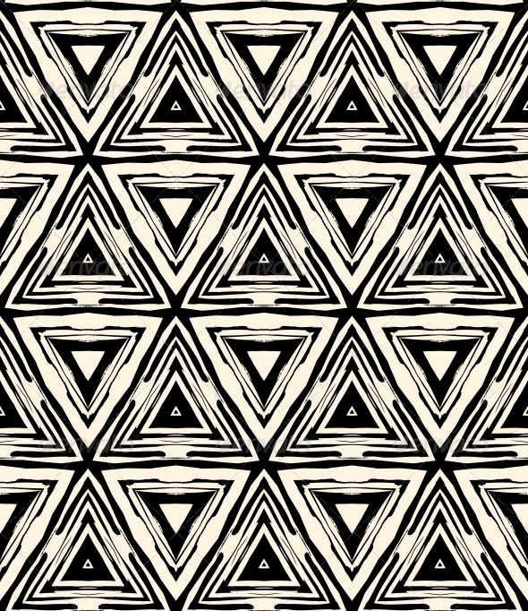 1930s Art Deco Geometric Pattern with Triangles Patterns Decorative