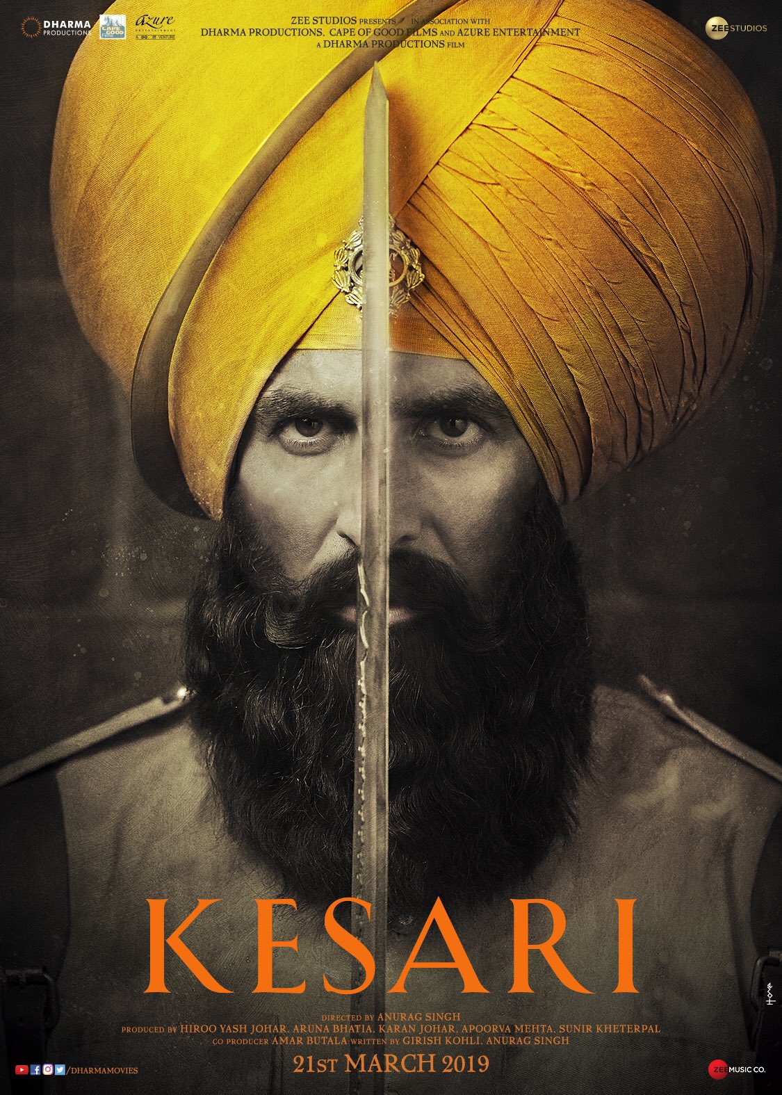 Kesari Movie HD Poster Wallpaper First Look On Ing