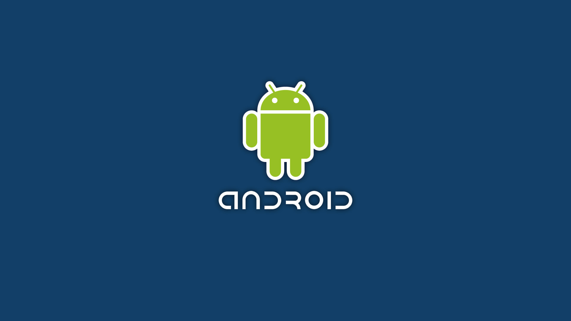Android Logo on Blue Background Wallpaper for Nokia Asha 501 1920x1080