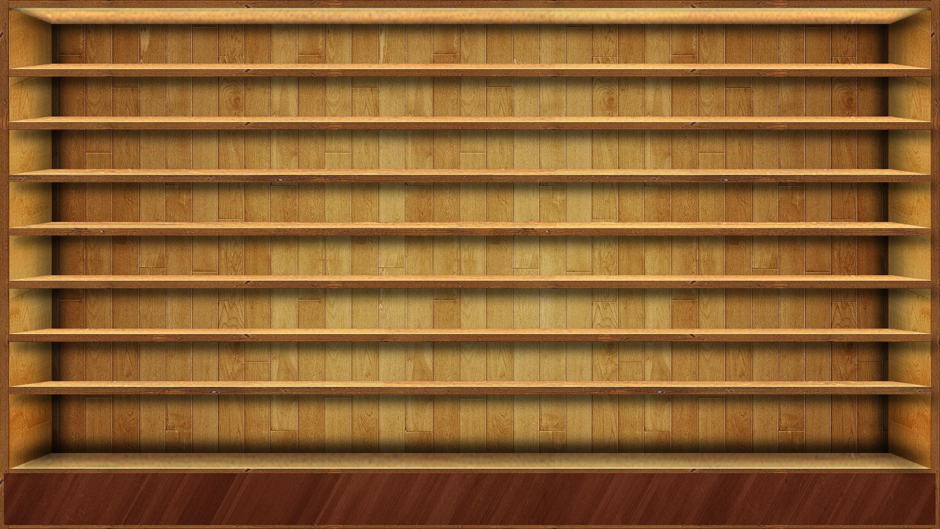 Empty Bookshelf Background Shelf Desktop
