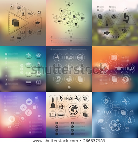 Education Infographic Unfocused Background Stock Vector Royalty