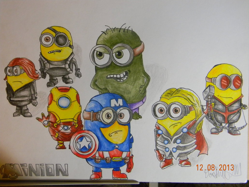 Minions Avengers two of my favorite movies by dostinart on 1032x774