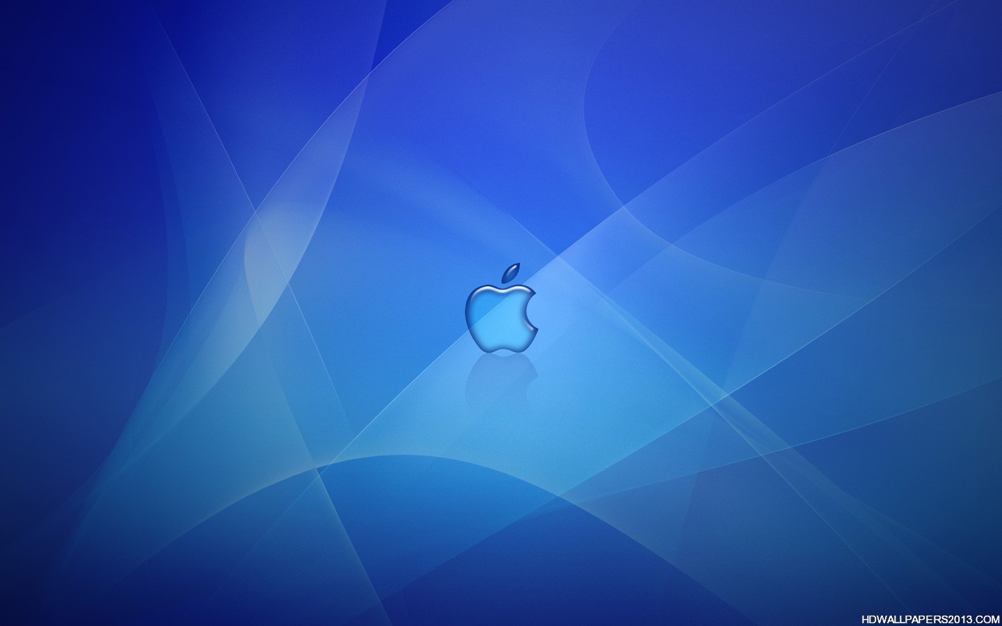 Deep Blue Apple Logo Wallpaper High Definition