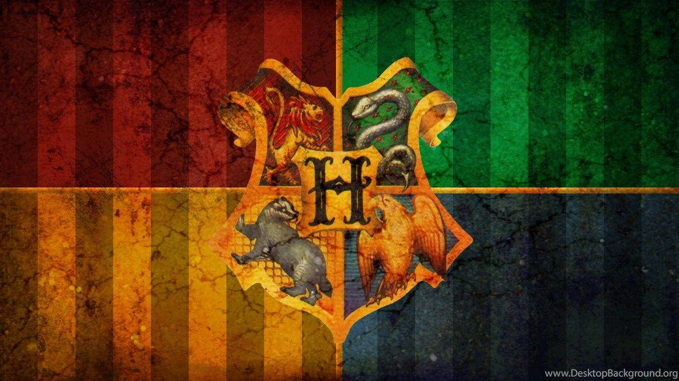 Colored Four Houses Harry Potter iPad Wallpaper
