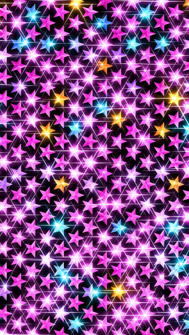 Shiny Star Pattern Wallpaper   Free iPhone Wallpapers