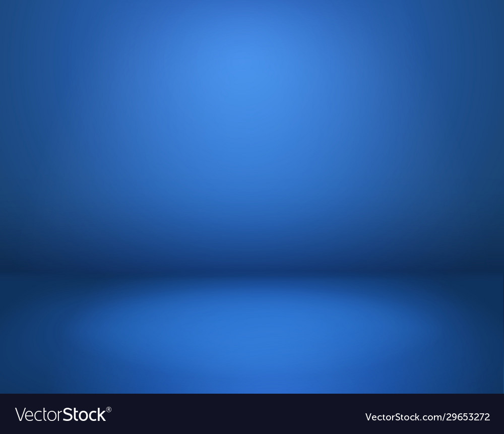 Blue studio background empty blue room in Vector Image