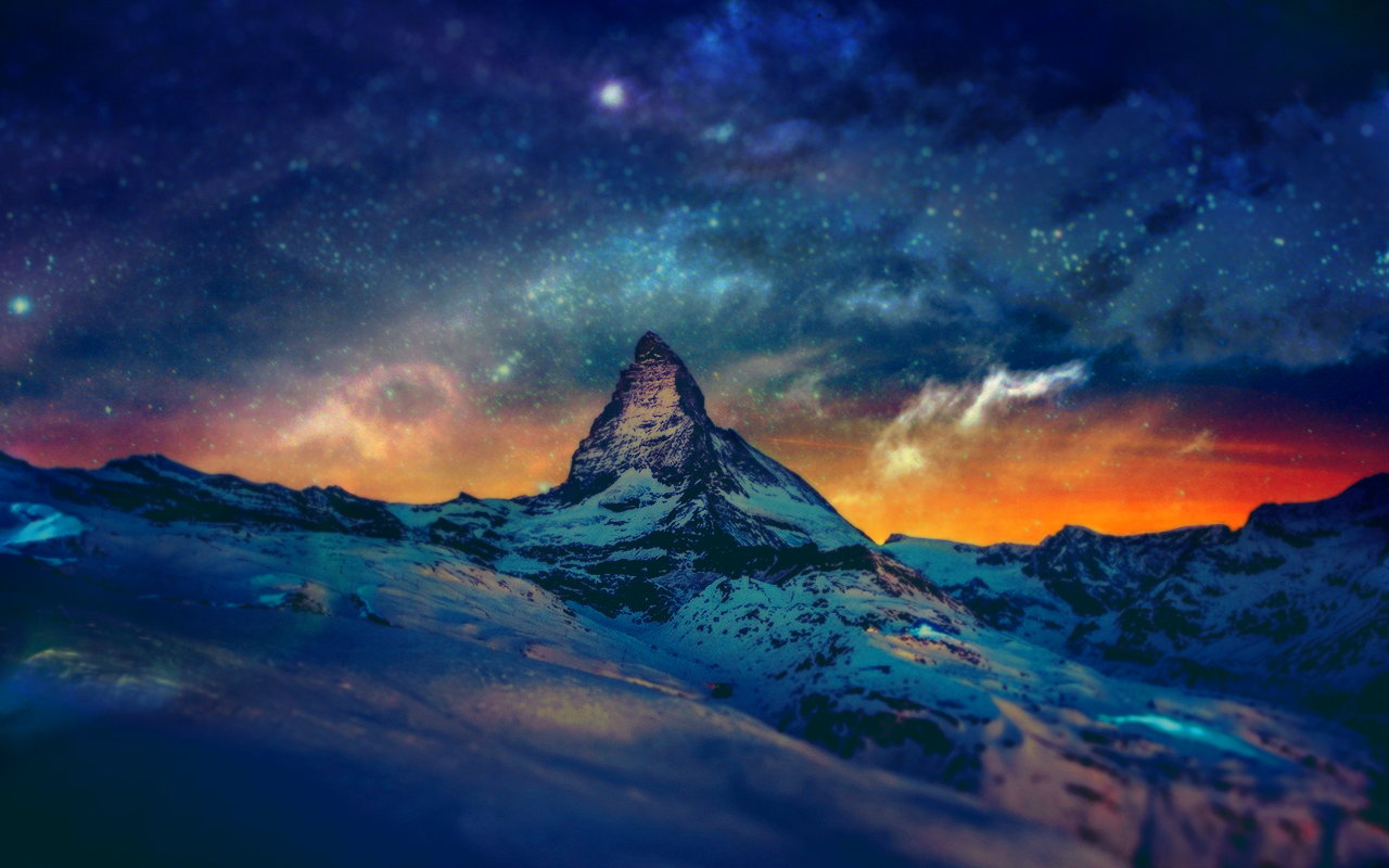 Matterhorn At Night Switzerland 1080p Wallpaper