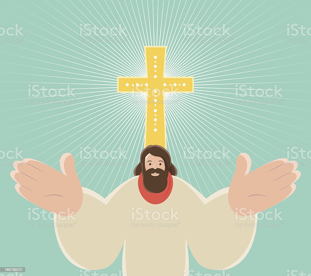 Good Friday Jesus Christ With A Cross Stock Illustration