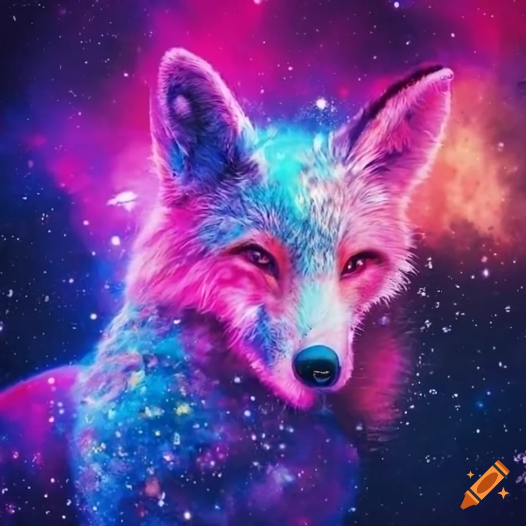 Free download Fox made of galaxy wallpaper [1024x1024] for your Desktop ...