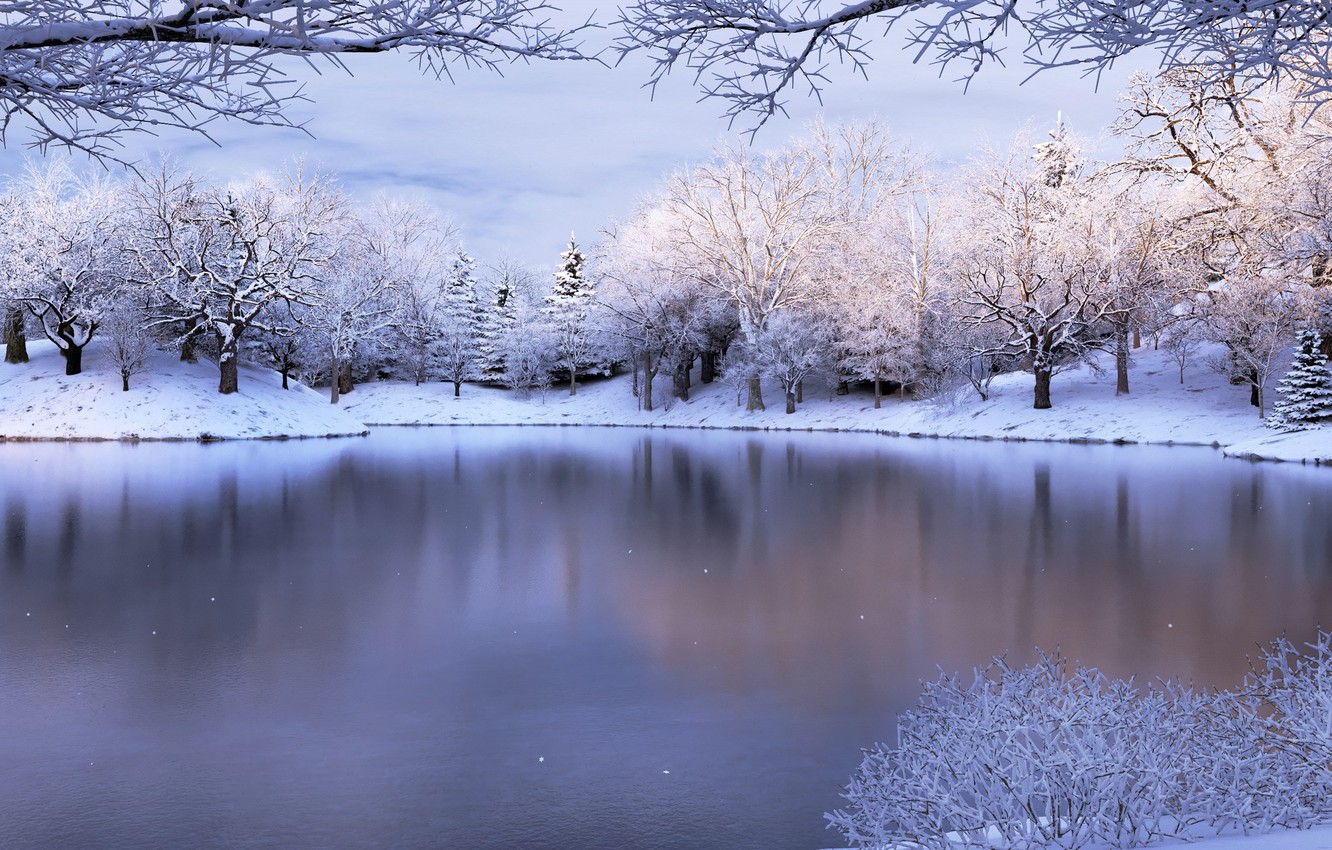 Wallpaper Nature Winter Snow Lake Mood Image For Desktop