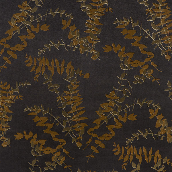 Black And Gold Foliage Toss Wallpaper Wall Sticker Outlet