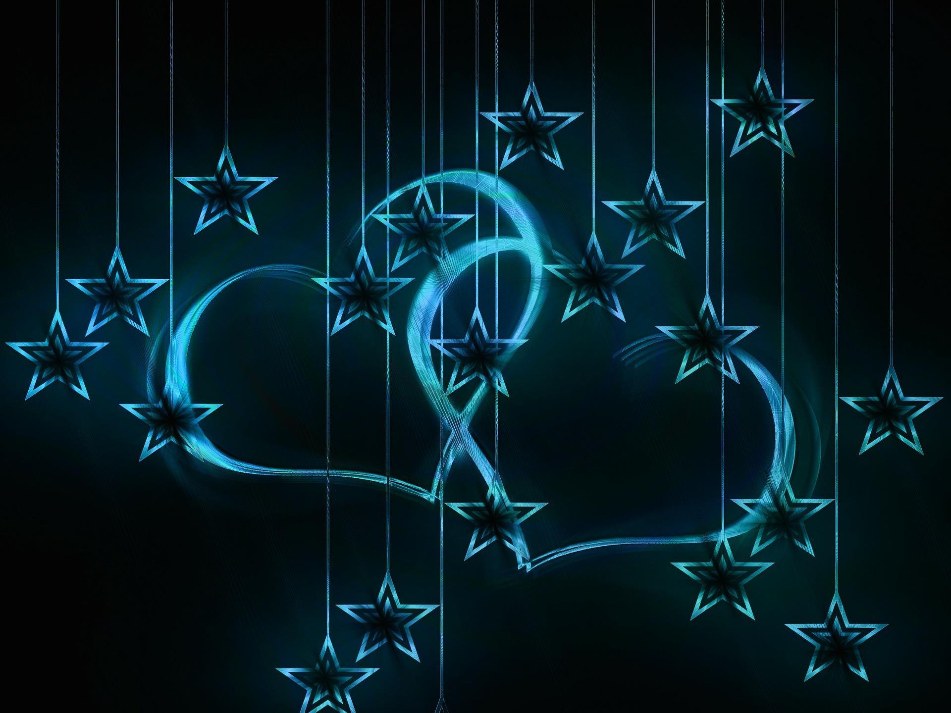 Blue Hearts Wallpaper On