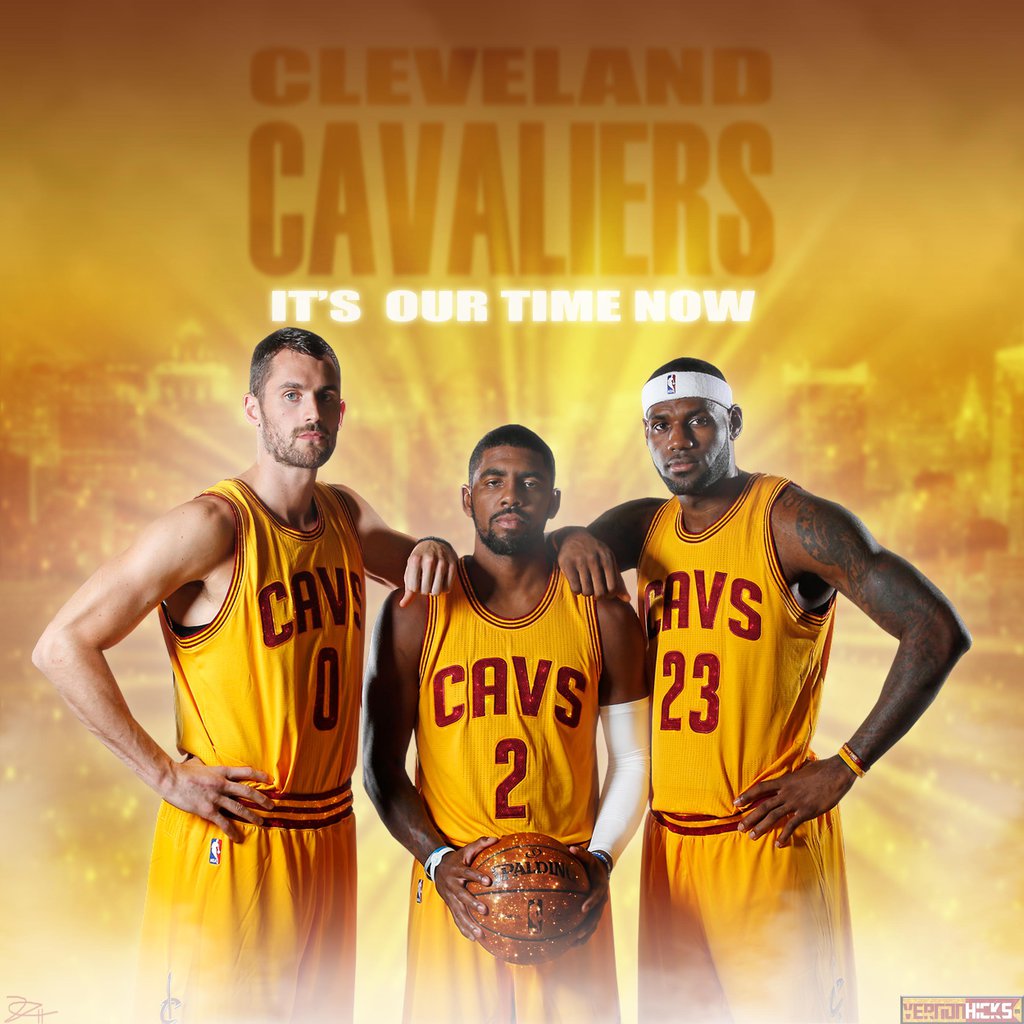 Cleveland Cavaliers Lebron James Kyrie Irving Kevi By
