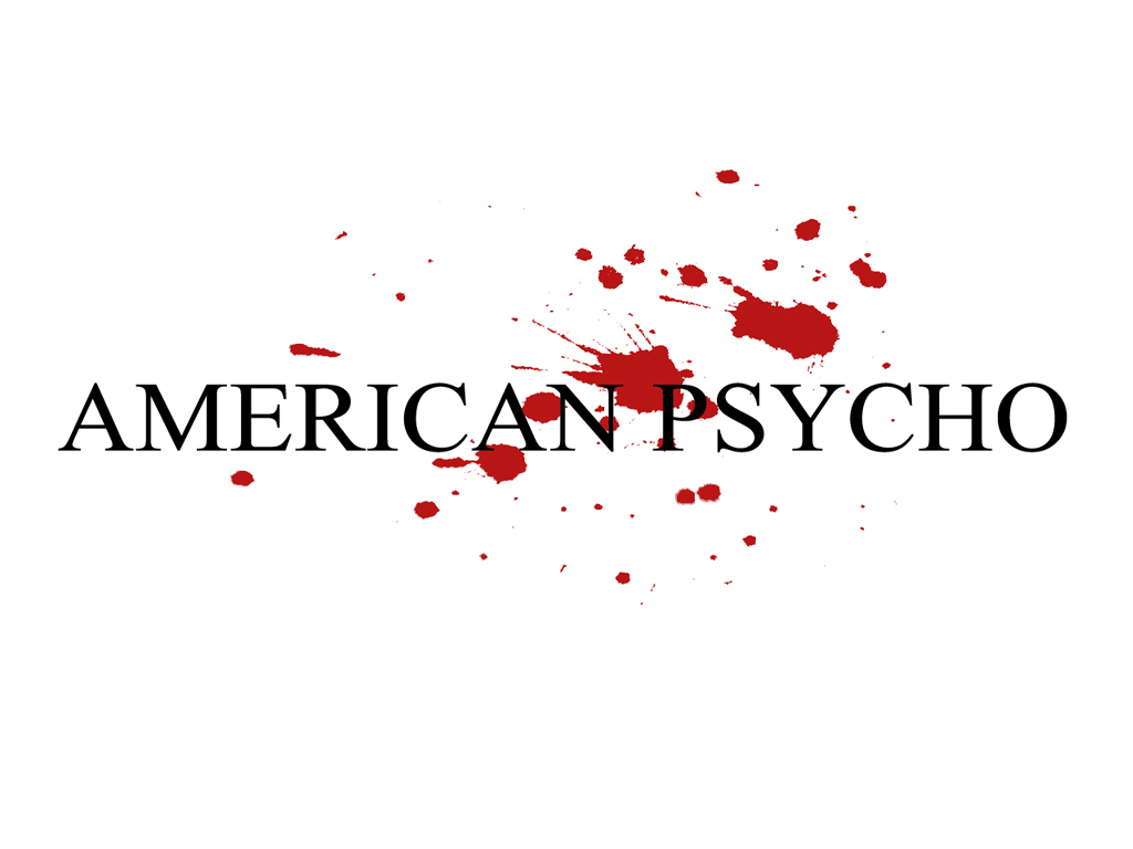 American Psycho Wallpaper Typography White