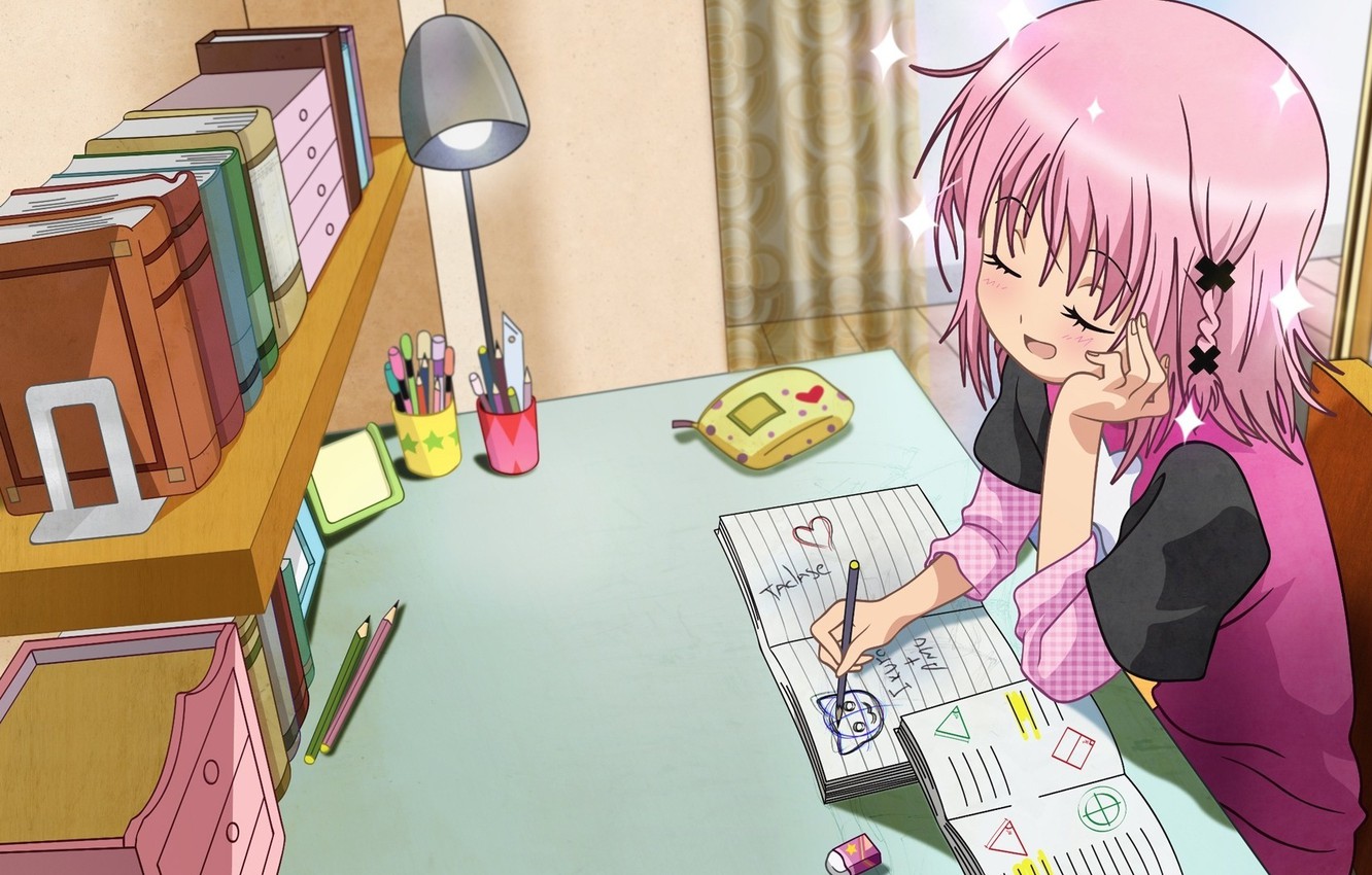 Wallpaper Anime Notebook Desk Amu Hinamori Shugo Chara Image