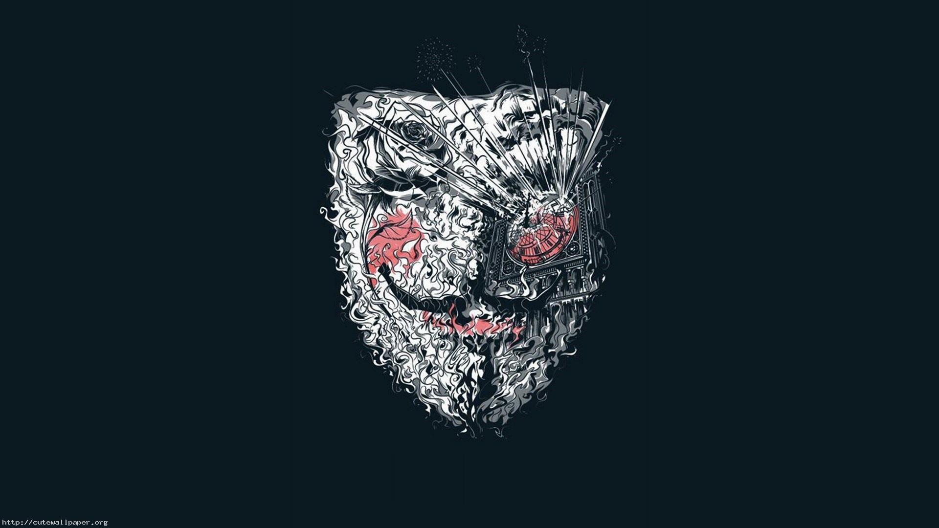 A stylized illustration of a Guy Fawkes mask, blending intricate mechanical details with swirling smoke and floral elements