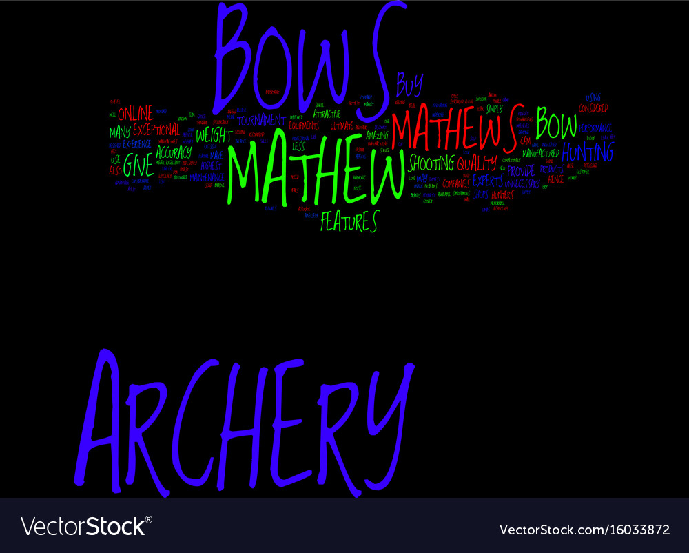 Mathews Archery Text Background Word Cloud Concept