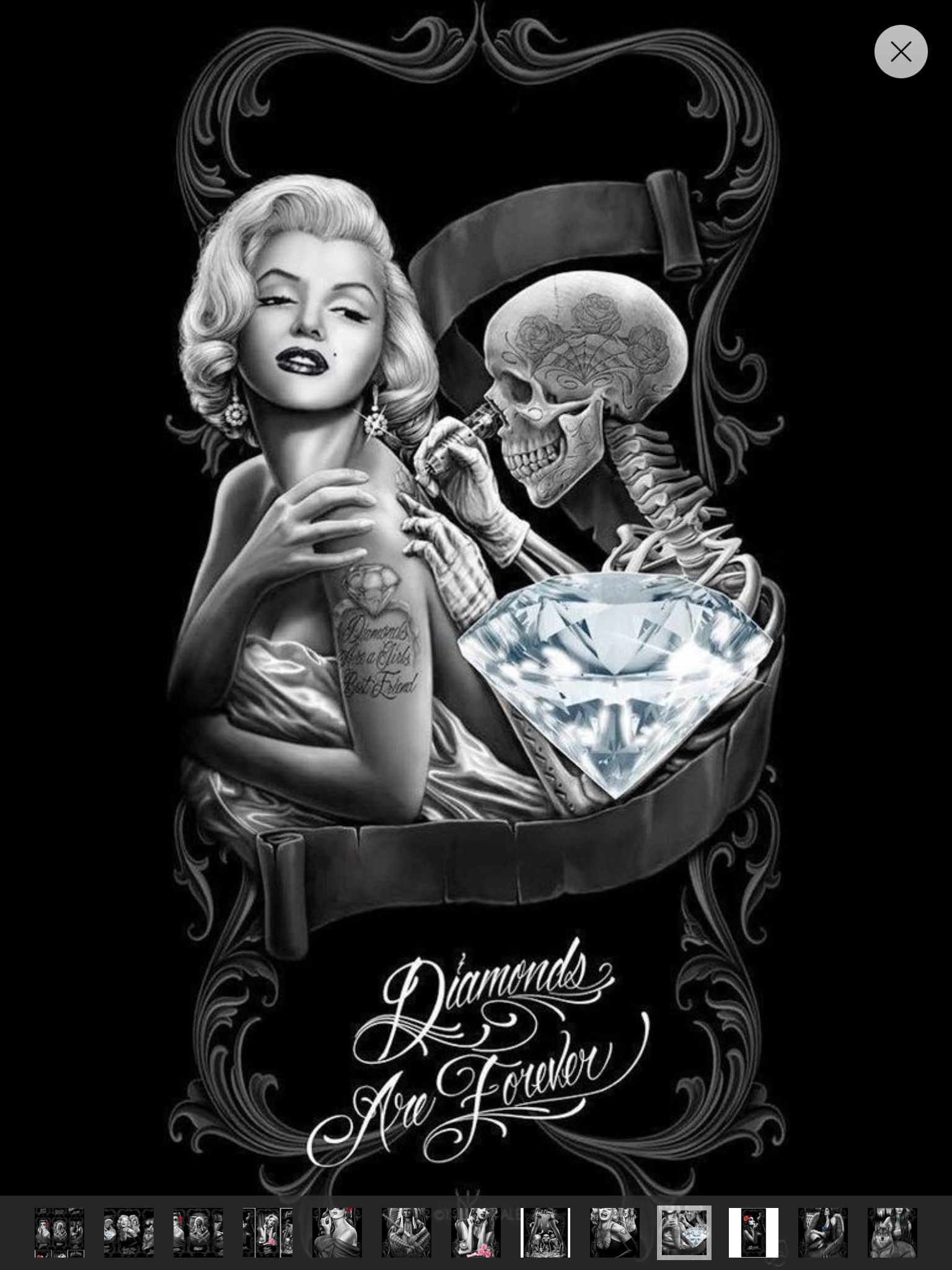 Jade Marilyn Monroe Wallpaper Queen Size Punk Tattoo
