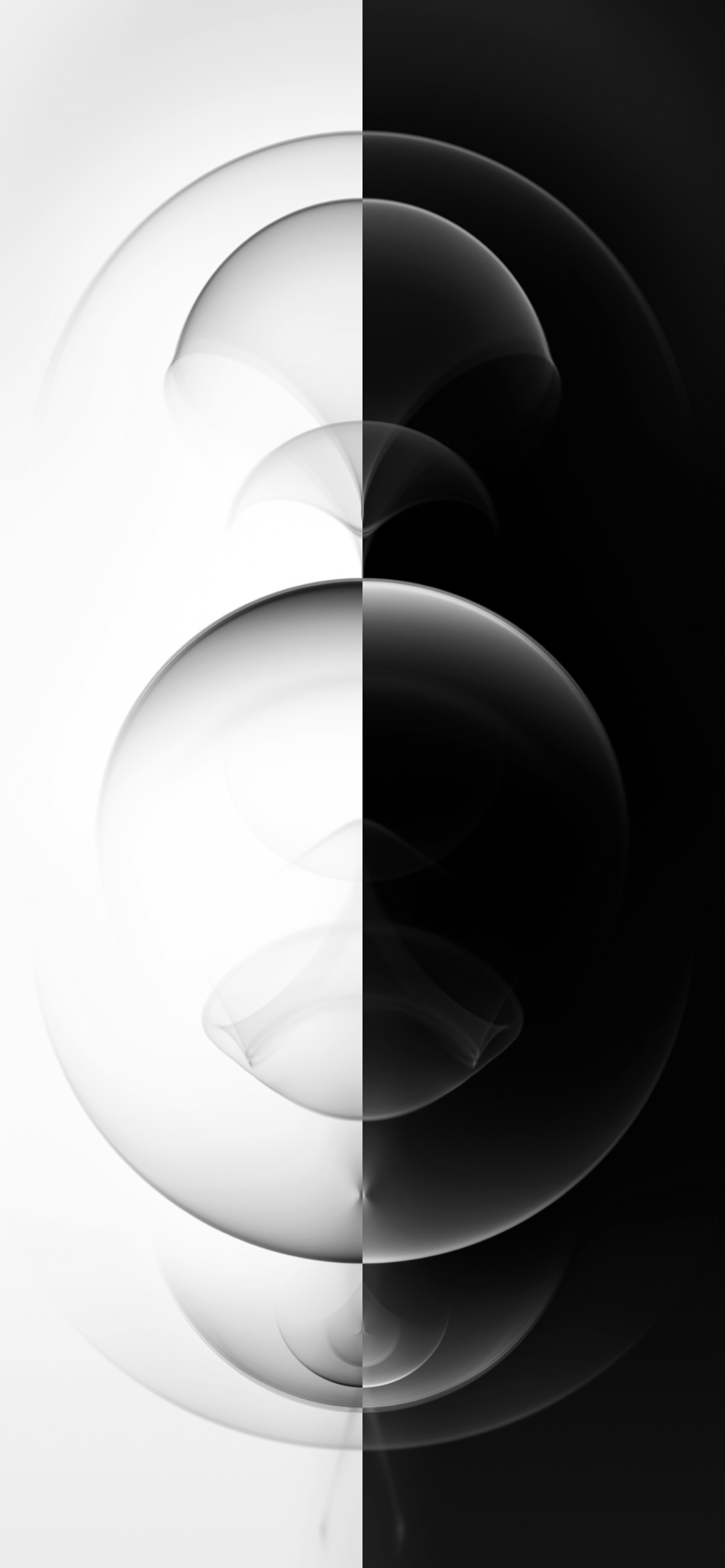 iPhone Pro Resonance Black And White Dual Wallpaper Central