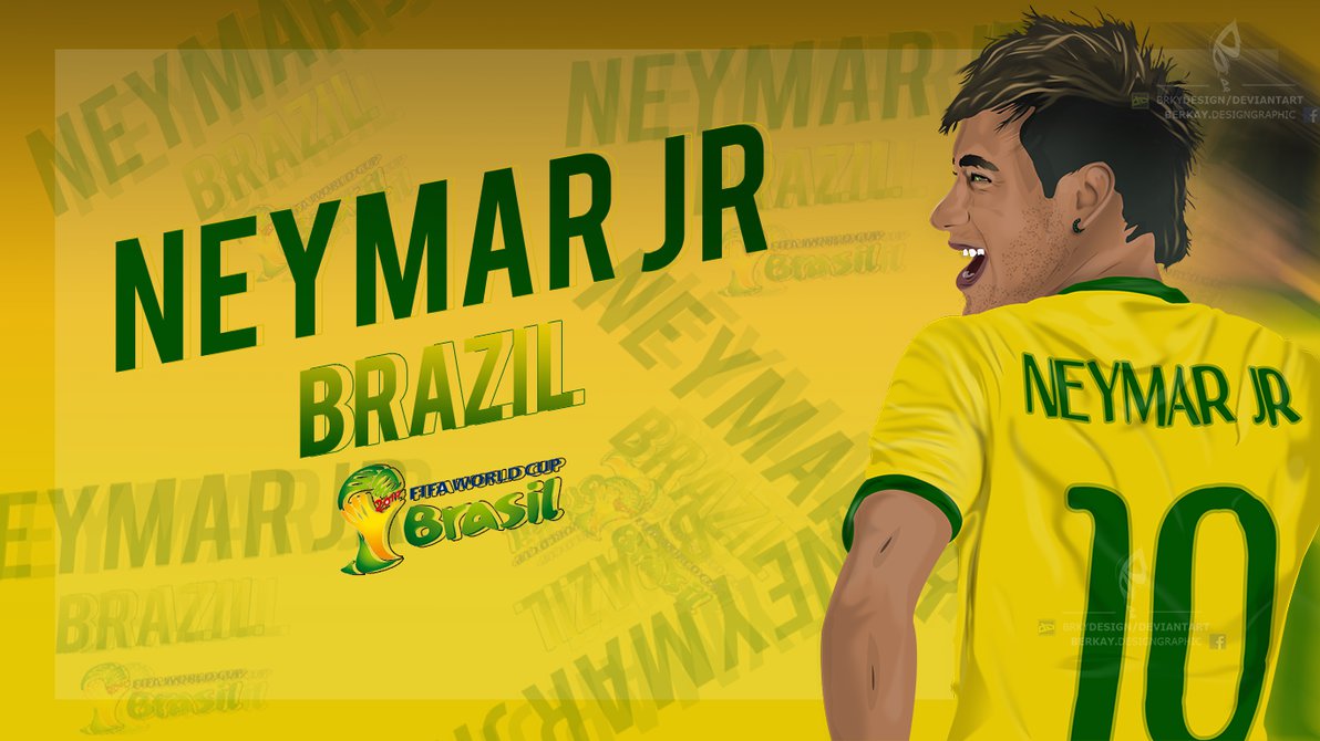 Neymar Cartoon Wallpaper Brazil