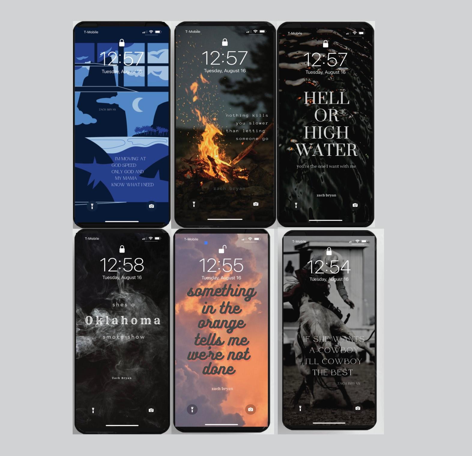 Zach Bryan Phone Wallpapers Digital Downloads Background   Etsy
