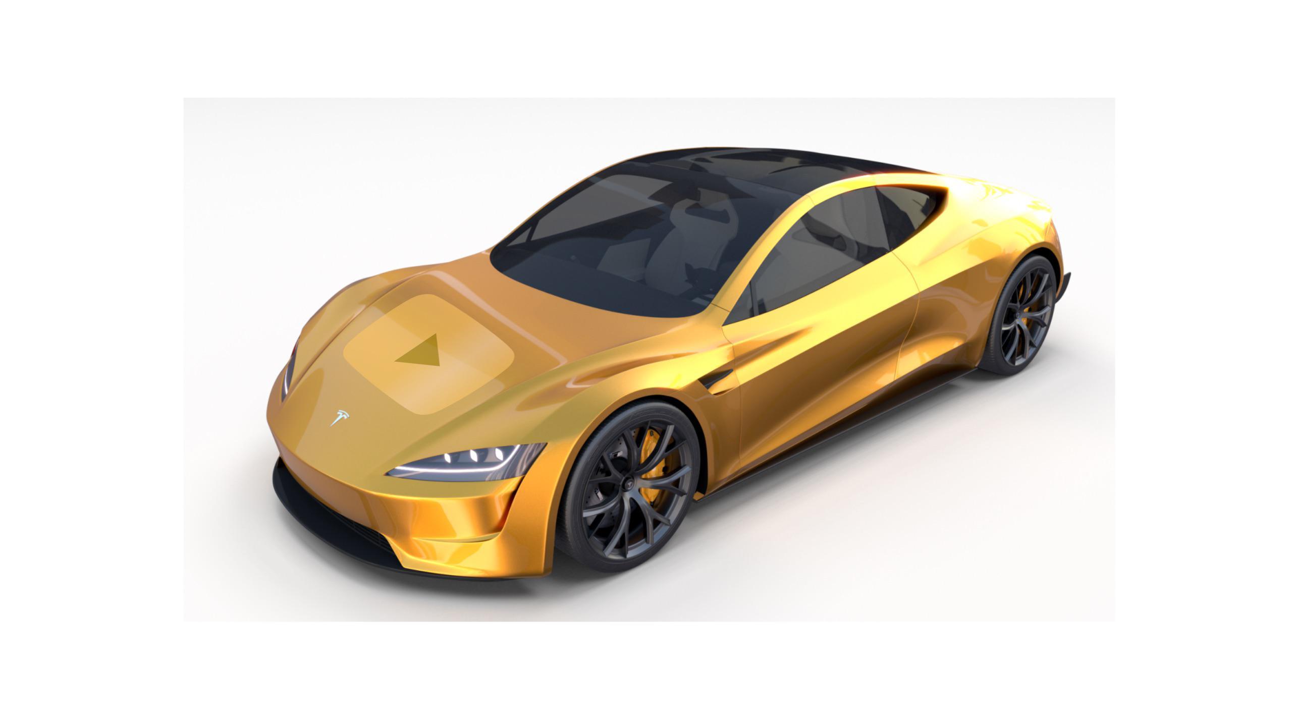 Gold Playbutton Tesla Roadster Hope Jack Likes It R