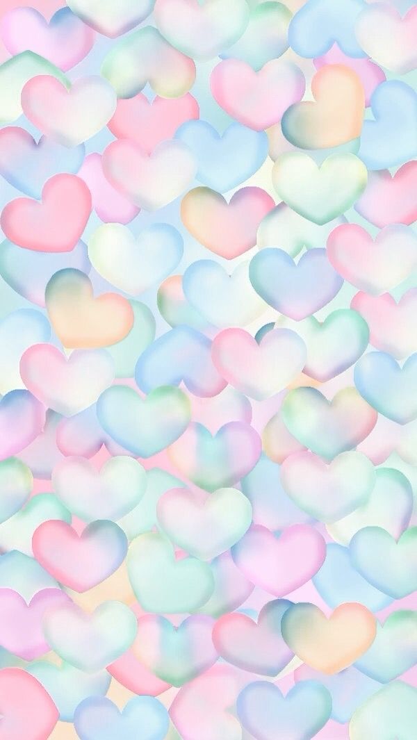 Pastel Hearts Heart Wallpaper Valentines iPhone