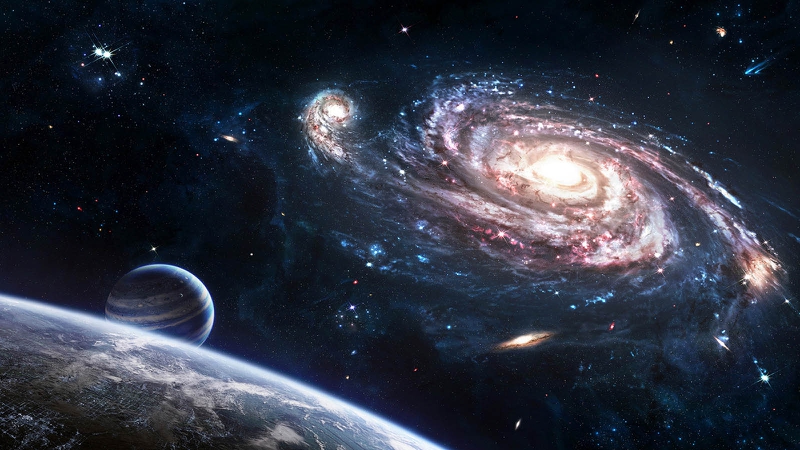 Outer Space Galaxies Wallpaper HD Desktop
