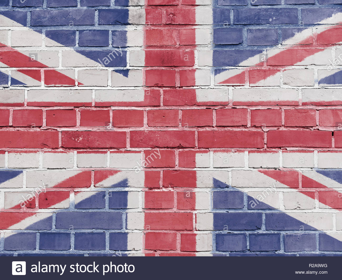Great Britain Politics Concept Uk Flag Wall Background Texture