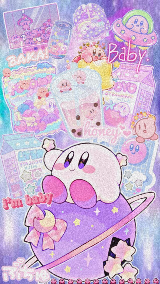 Wallpaper Kirby Cute Kawaii