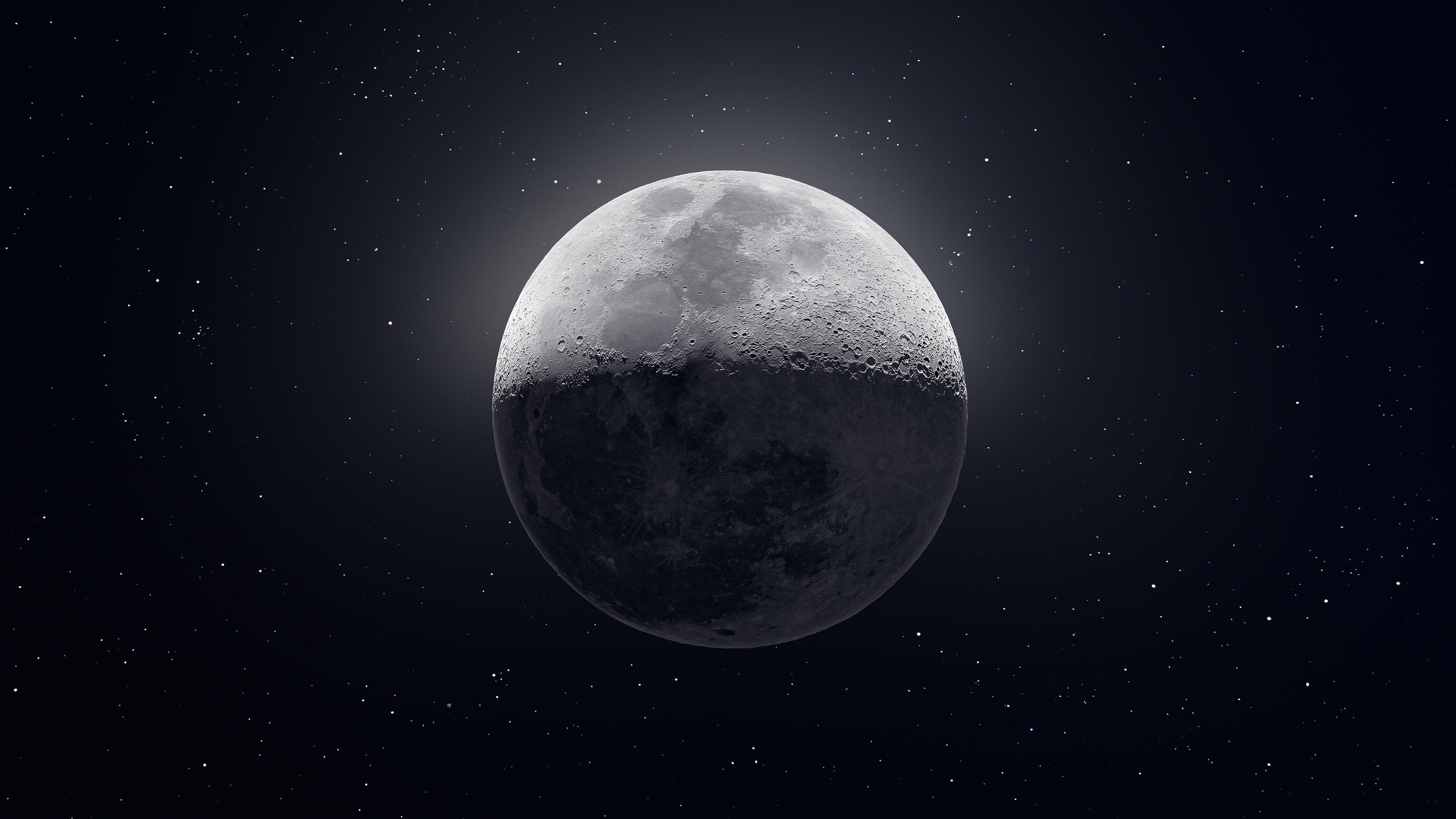 4k Moon Wallpaper Background Image
