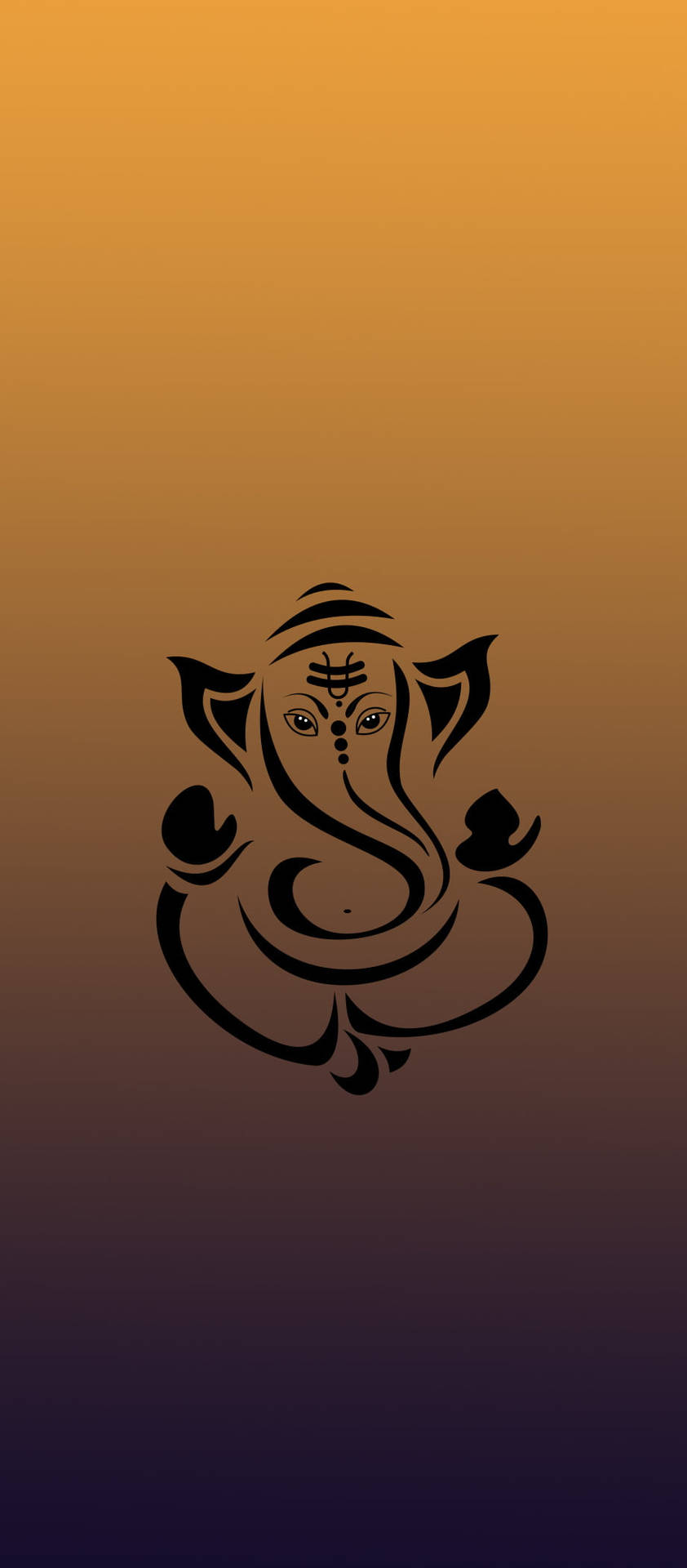 Ganesh Yellow Black Ombre iPhone Gmnd7kdaiunbla32 Wallpaper