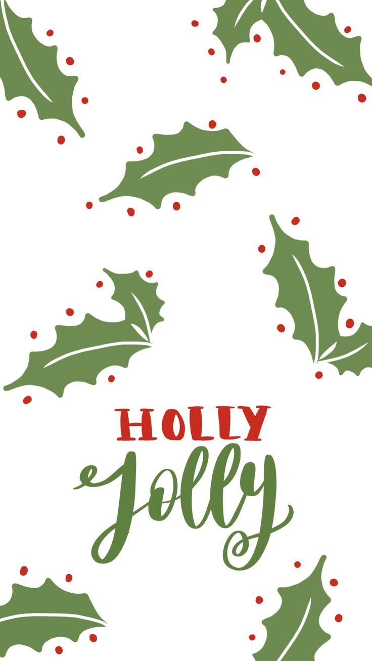 iPhone Wallpaper Quote Holly Jolly Christmas
