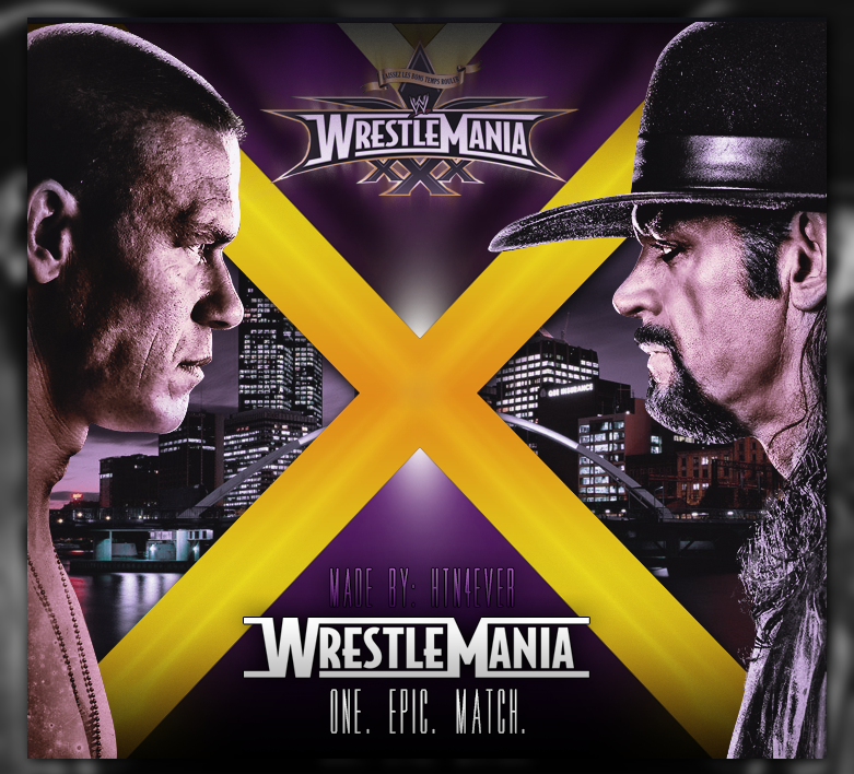 Wwe John Cena Vs Undertaker Custom Poster By Htn4ever
