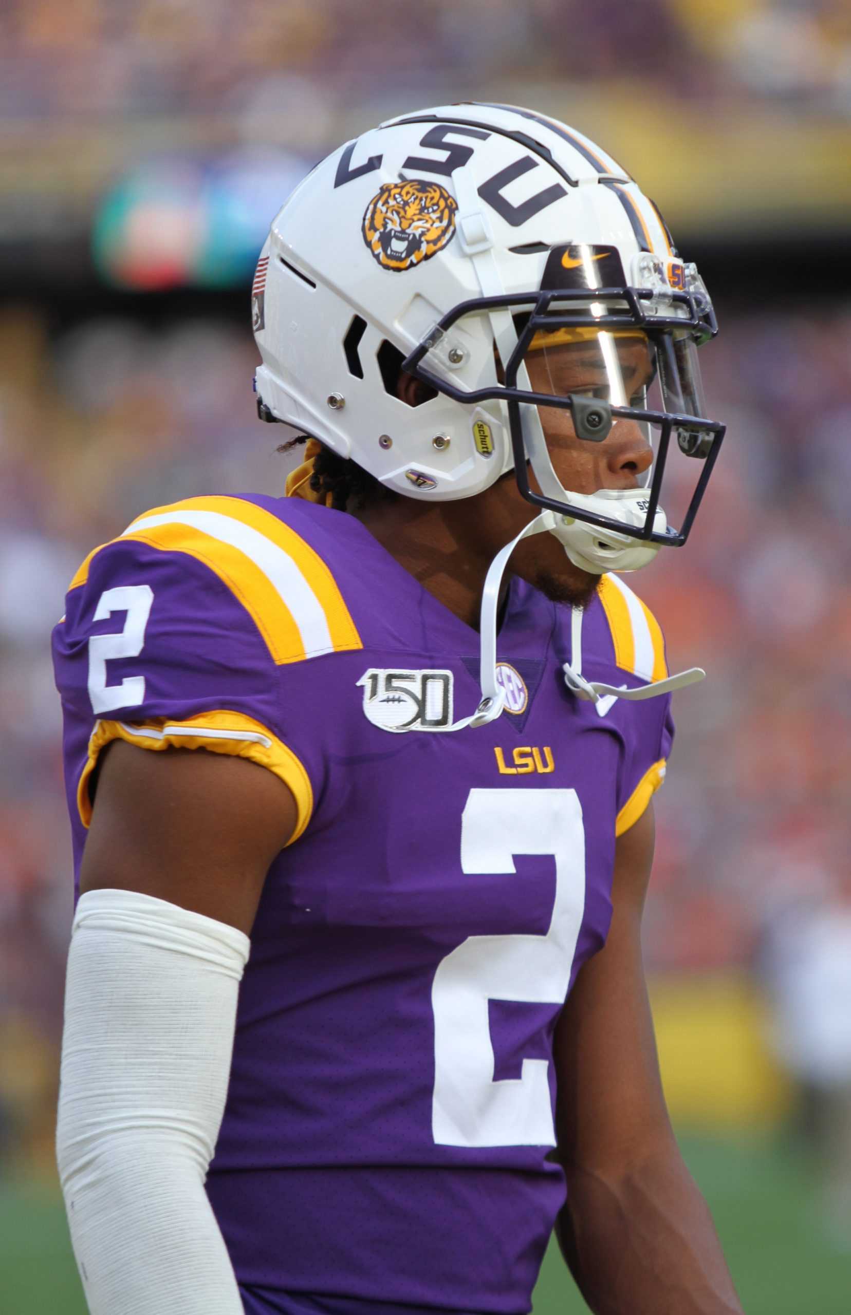 Justin Jefferson, LSU Wide Receiver, on the Field